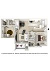 2 bedroom 2 bath apartment floor plan